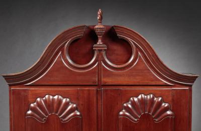 Ichabod Cole Rare and Important Two Shell Secretary Signed by Ichabod Cole