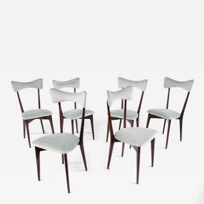 Ico Luisa Parisi Set of Six Ico and Luisa Parisi Dining Chairs by Ariberto Colombo 1952