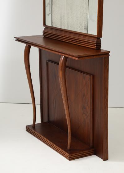 Ico Parisi 1940s Art Deco Style Italian Hallway Console And Mirror Ico Parisi Style