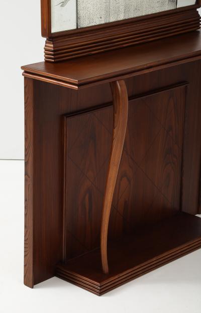Ico Parisi 1940s Art Deco Style Italian Hallway Console And Mirror Ico Parisi Style