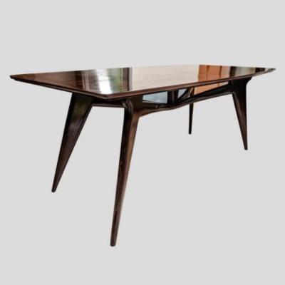 Ico Parisi 1950 ITALIAN DINING TABLE DARK POLISHED WOOD BY ICO PARISI