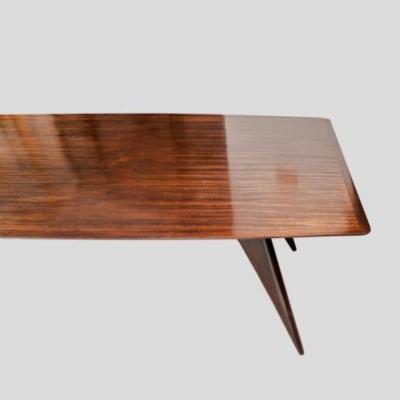 Ico Parisi 1950 ITALIAN DINING TABLE DARK POLISHED WOOD BY ICO PARISI
