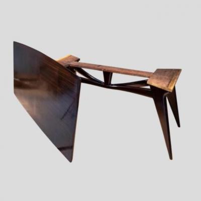 Ico Parisi 1950 ITALIAN DINING TABLE DARK POLISHED WOOD BY ICO PARISI