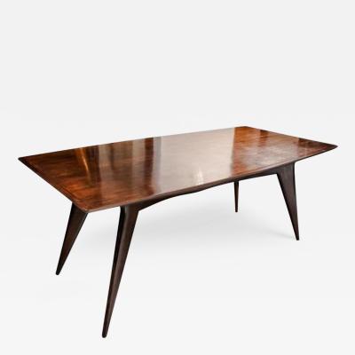 Ico Parisi 1950 ITALIAN DINING TABLE DARK POLISHED WOOD BY ICO PARISI