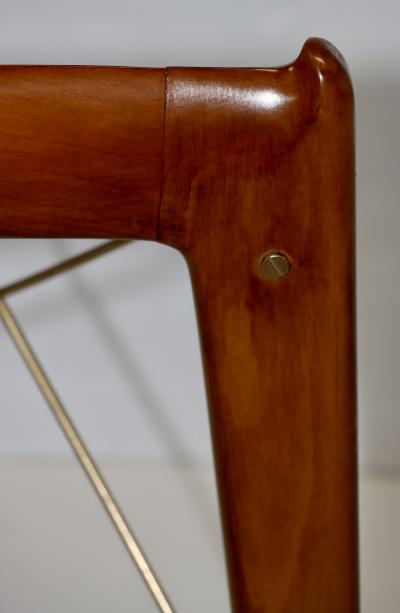 Ico Parisi 1950s Ico Parisi Attributed Sculptural Cherry wood And Brass Dining Table