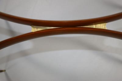Ico Parisi 1950s Ico Parisi Attributed Sculptural Cherry wood And Brass Dining Table