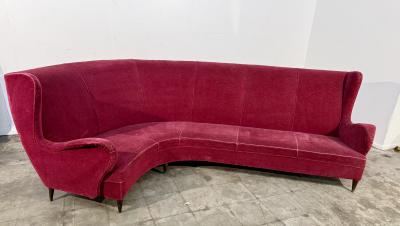 Ico Parisi Curved Sofa attributed to Ico Parisi Italy 1950s