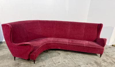 Ico Parisi Curved Sofa attributed to Ico Parisi Italy 1950s