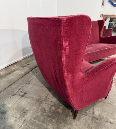 Ico Parisi Curved Sofa attributed to Ico Parisi Italy 1950s