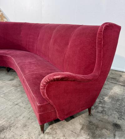 Ico Parisi Curved Sofa attributed to Ico Parisi Italy 1950s