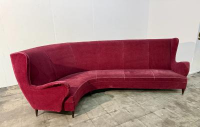 Ico Parisi Curved Sofa attributed to Ico Parisi Italy 1950s