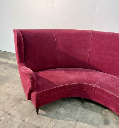 Ico Parisi Curved Sofa attributed to Ico Parisi Italy 1950s