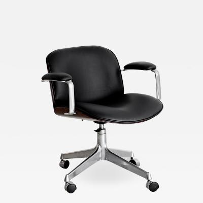 Ico Parisi ICO PARISI OFFICE CHAIR BLACK LEATHER