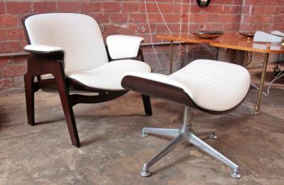 Ico Parisi Ico Parisi Armchair with Swivel Ottoman for M I M 