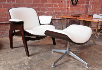 Ico Parisi Ico Parisi Armchair with Swivel Ottoman for M I M 