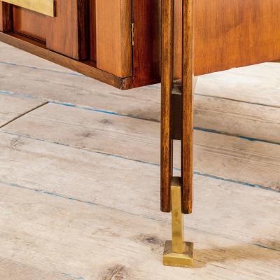 Ico Parisi Ico Parisi Big Desk in Wood with White Cloth covered Top 60s