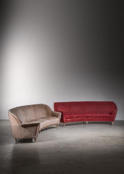 Ico Parisi Ico Parisi Curved Sofa by Ariberto Colombo
