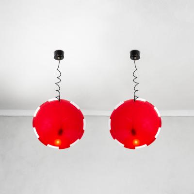 Ico Parisi Ico Parisi Pair of Pendant Lamps in Methacrylate for Terraneo 60s