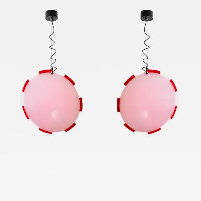 Ico Parisi Ico Parisi Pair of Pendant Lamps in Methacrylate for Terraneo 60s