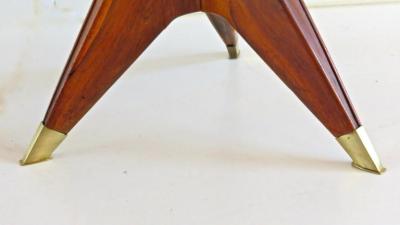 Ico Parisi Ico Parisi Round Walnut Dining Table Three Feet 1950