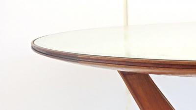 Ico Parisi Ico Parisi Round Walnut Dining Table Three Feet 1950