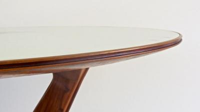 Ico Parisi Ico Parisi Round Walnut Dining Table Three Feet 1950