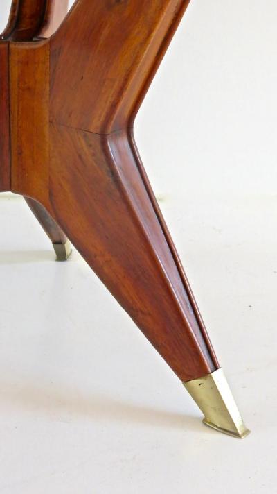 Ico Parisi Ico Parisi Round Walnut Dining Table Three Feet 1950