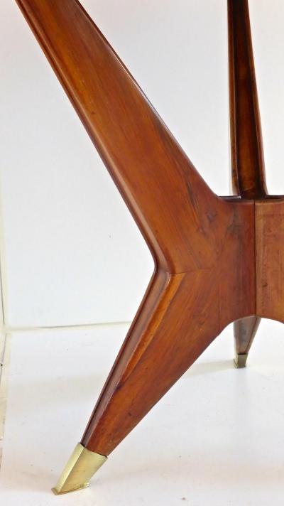 Ico Parisi Ico Parisi Round Walnut Dining Table Three Feet 1950