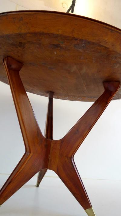 Ico Parisi Ico Parisi Round Walnut Dining Table Three Feet 1950