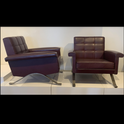 Ico Parisi Ico Parisi for Cassina Pair of Mid Century Club Chairs Italy circa 1960