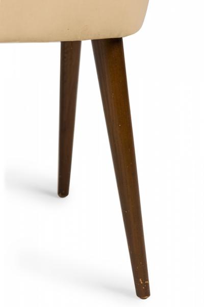 Ico Parisi Ico Parisi for Singer and Sons Mid Century Beige Leather Side Game Chairs