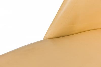 Ico Parisi Ico Parisi for Singer and Sons Mid Century Beige Leather Side Game Chairs