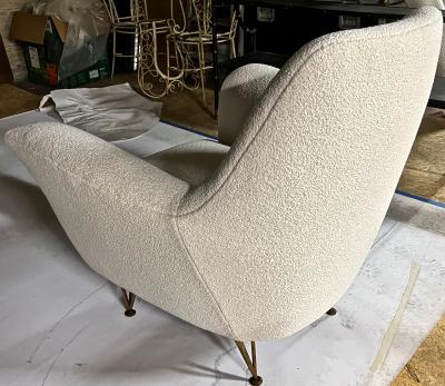 Ico Parisi Ico Parisi pair of comfy lounge chair newly reupsholstered pair of chair