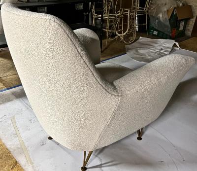 Ico Parisi Ico Parisi pair of comfy lounge chair newly reupsholstered pair of chair