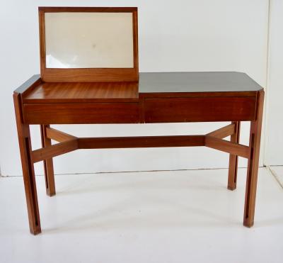 Ico Parisi Ico Parisi rare large wood and laminate desk with mirror Hotel Lorena