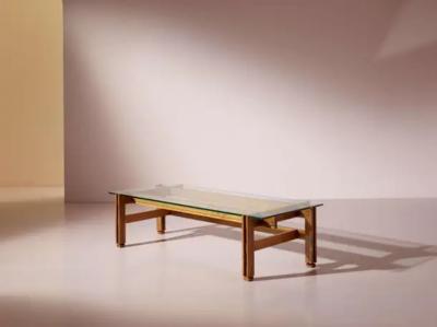 Ico Parisi Ico Parisi wood and glass coffee table model 751 by Cassina Italy 1960s