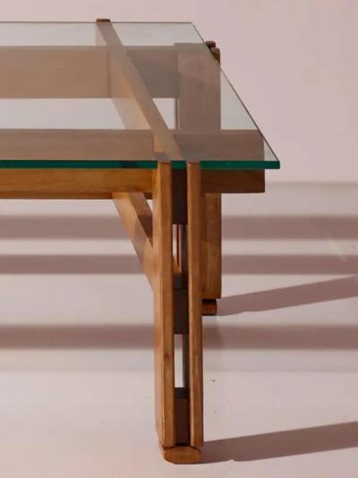 Ico Parisi Ico Parisi wood and glass coffee table model 751 by Cassina Italy 1960s
