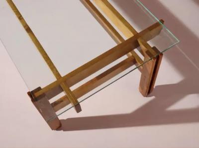 Ico Parisi Ico Parisi wood and glass coffee table model 751 by Cassina Italy 1960s