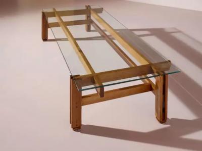 Ico Parisi Ico Parisi wood and glass coffee table model 751 by Cassina Italy 1960s