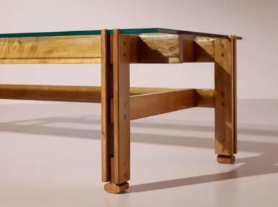 Ico Parisi Ico Parisi wood and glass coffee table model 751 by Cassina Italy 1960s