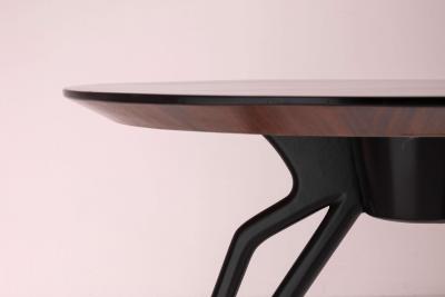 Ico Parisi Italian 1950s Round Dining Table with Sculptural Ebonised Star Base