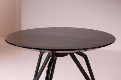 Ico Parisi Italian 1950s Round Dining Table with Sculptural Ebonised Star Base