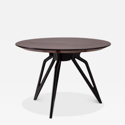 Ico Parisi Italian 1950s Round Dining Table with Sculptural Ebonised Star Base