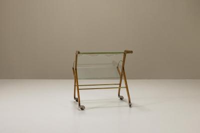 Ico Parisi Italian Magazine Rack Trolley In The Style Of Ico Parisi Italy 1950s