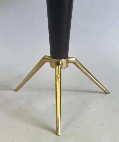 Ico Parisi Italian Mid Century Round Coffee Side Table in Brass Marble Attr Ico Parisi