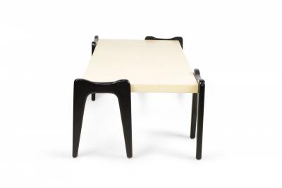 Ico Parisi Italian Mid Century Style Parchment Veneer Coffee Table manner of Ico Parisi 