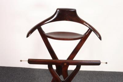 Ico Parisi Italian Modern Fratelli Reguitti Sculptural Stained Mahogany X Form Valet
