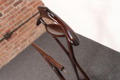 Ico Parisi Italian Modern Fratelli Reguitti Sculptural Stained Mahogany X Form Valet
