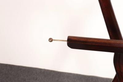 Ico Parisi Italian Modern Fratelli Reguitti Sculptural Stained Mahogany X Form Valet