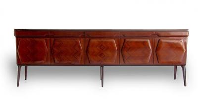 Ico Parisi Italian Modern Palisander Five Door Credenza by Ico Parisi